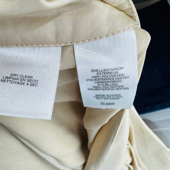 Anne Klein Pleated Wrap Skirt Women’s Size 8 Beige Midi Tie Waist Classic Career - Picture 4 of 6